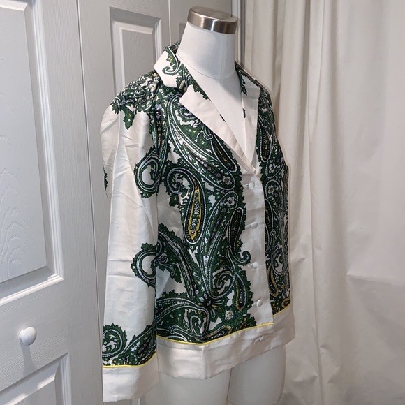 🎉HPx3🎉 J.Crew Drapey Button-up Shirt Paisley Print - Picture 10 of 12